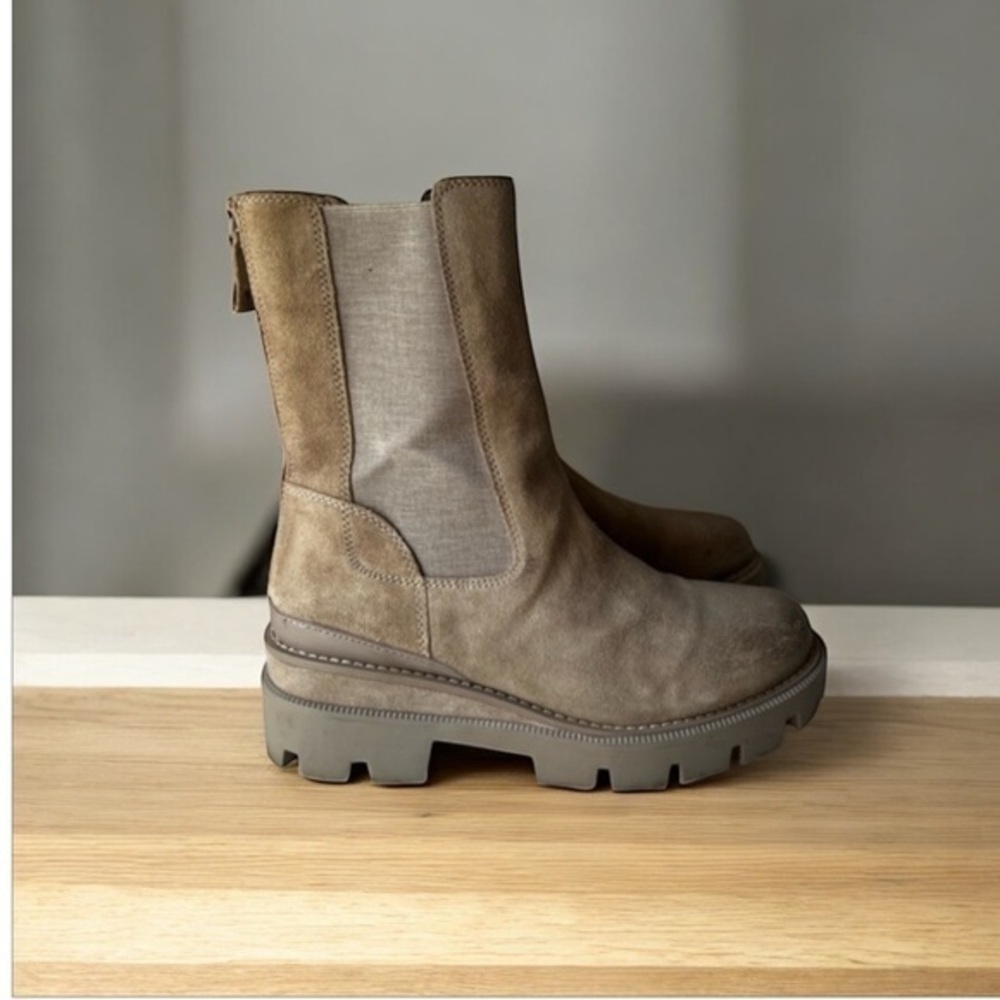 Tan Suede Chelsea Boots Sam Edelman Womens Genia Boot Chunky